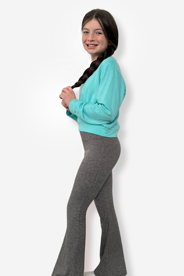 Simply Soft Luxe Flare Legging - Steel