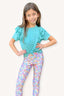 High Shine Long Legging - Pastel Candy Hearts