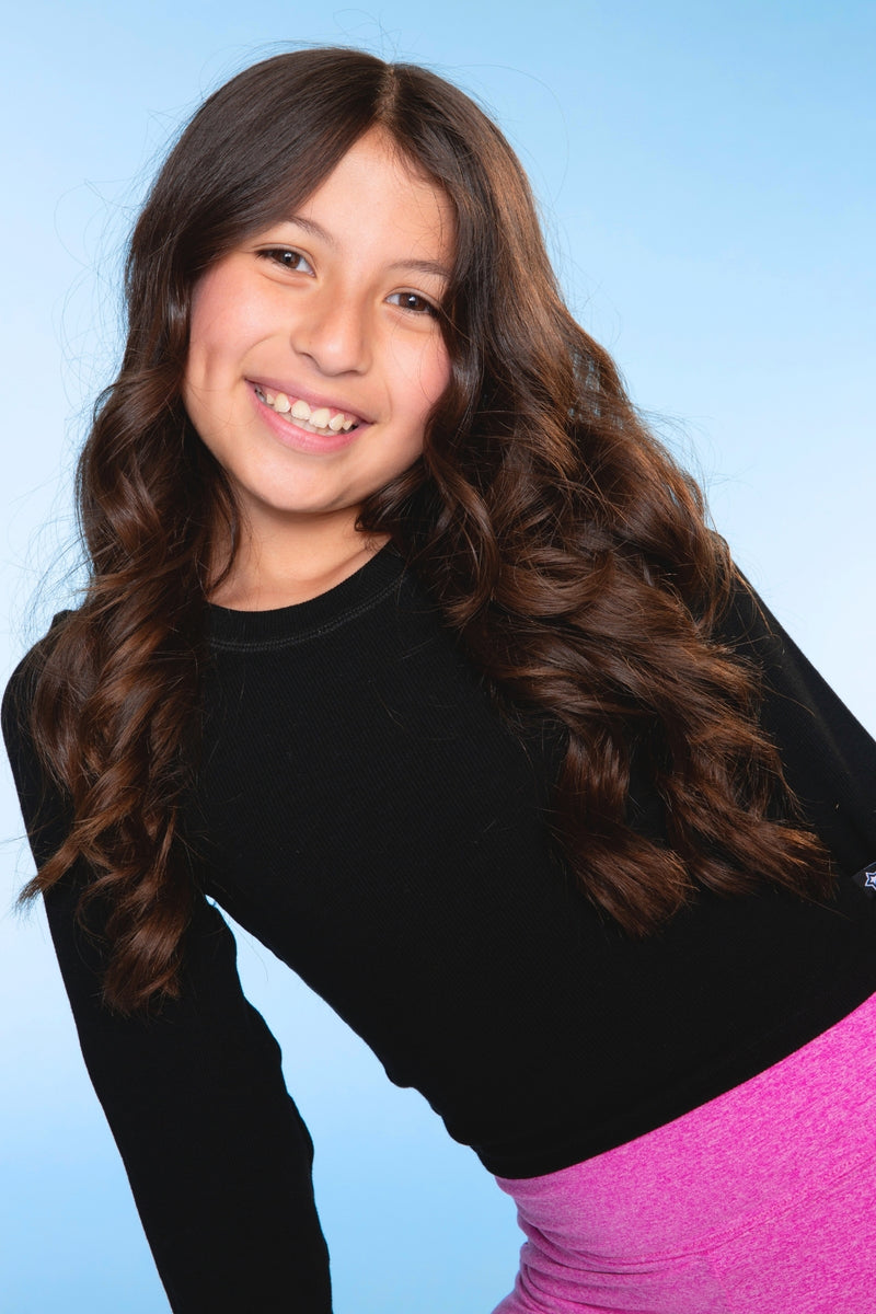 Ultra-Soft Ribbed Long Sleeve Fitted Tee