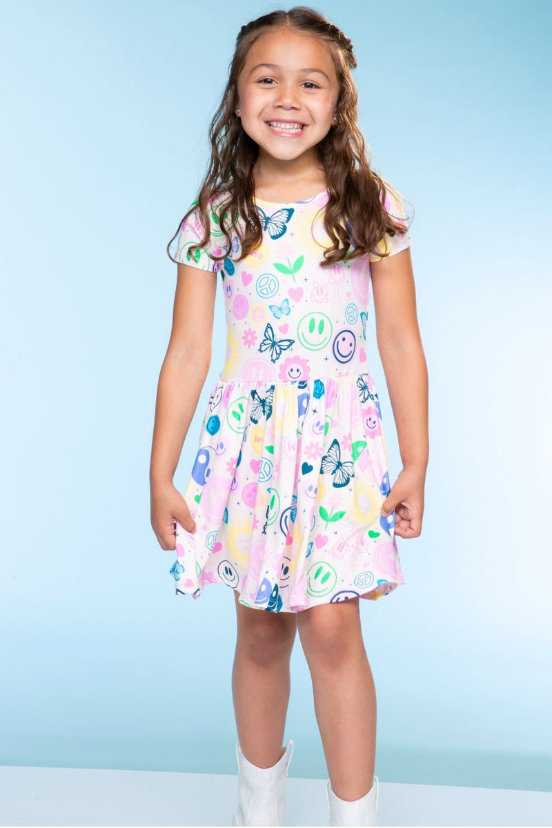 Simply Soft Short Sleeve Scoop Back Be Happy Dress