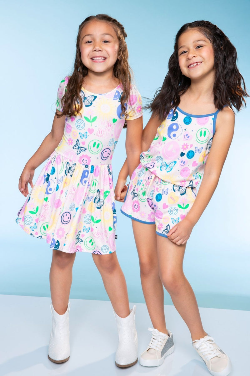 Simply Soft Short Sleeve Scoop Back Be Happy Dress