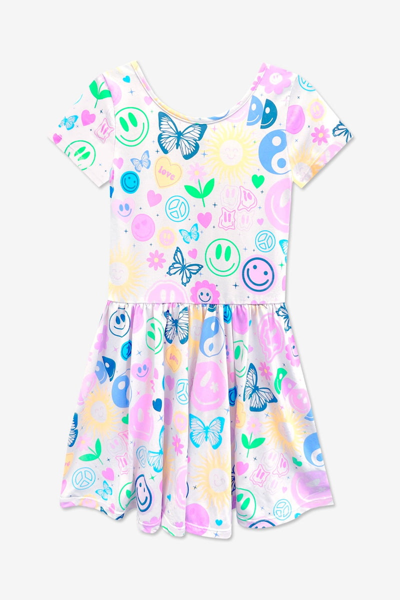 Simply Soft Short Sleeve Scoop Back Be Happy Dress