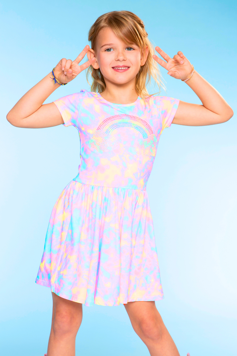 Simply Soft Short Sleeve Scoop Back Be Happy Dress