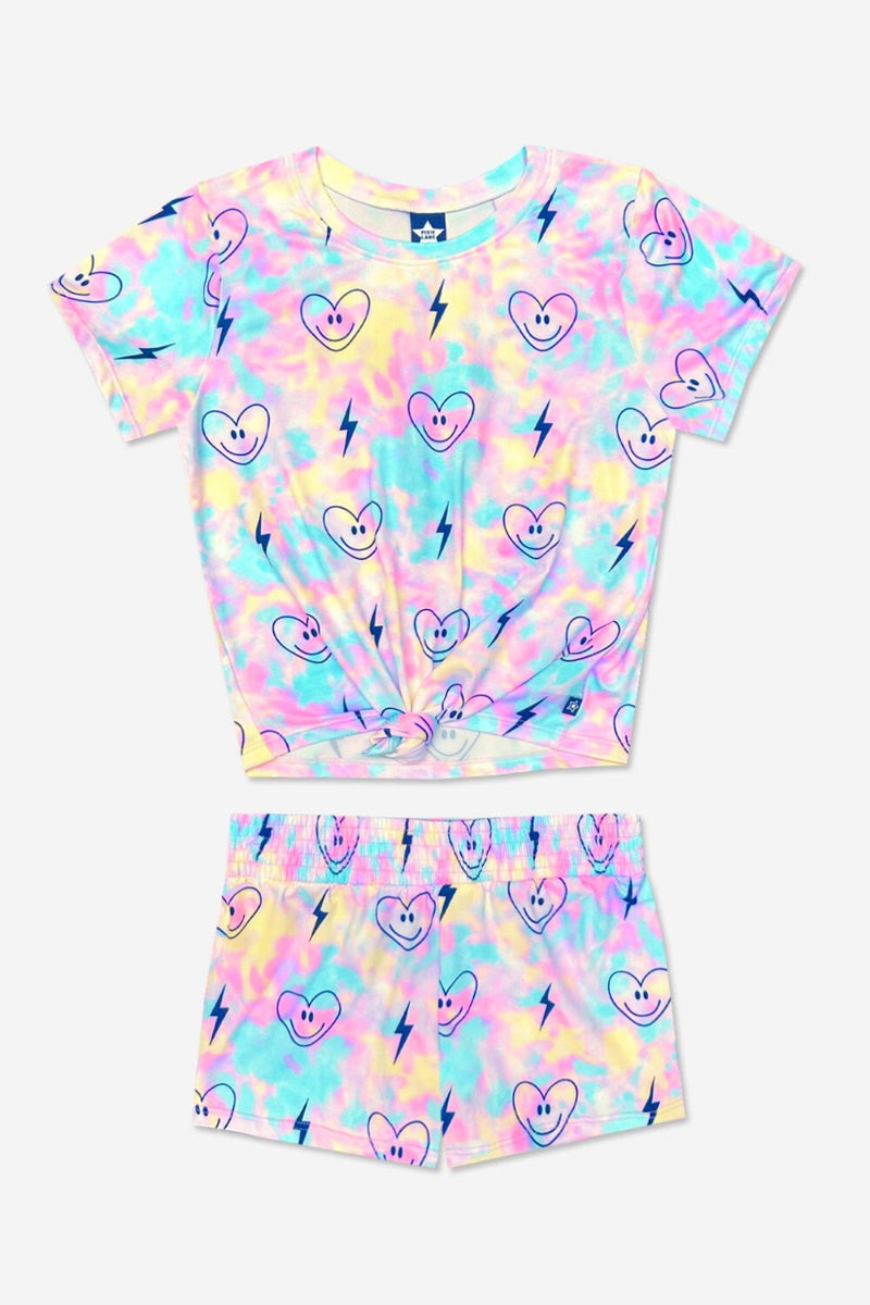 Simply Soft Tie Front Tee & Dolphin Short Set