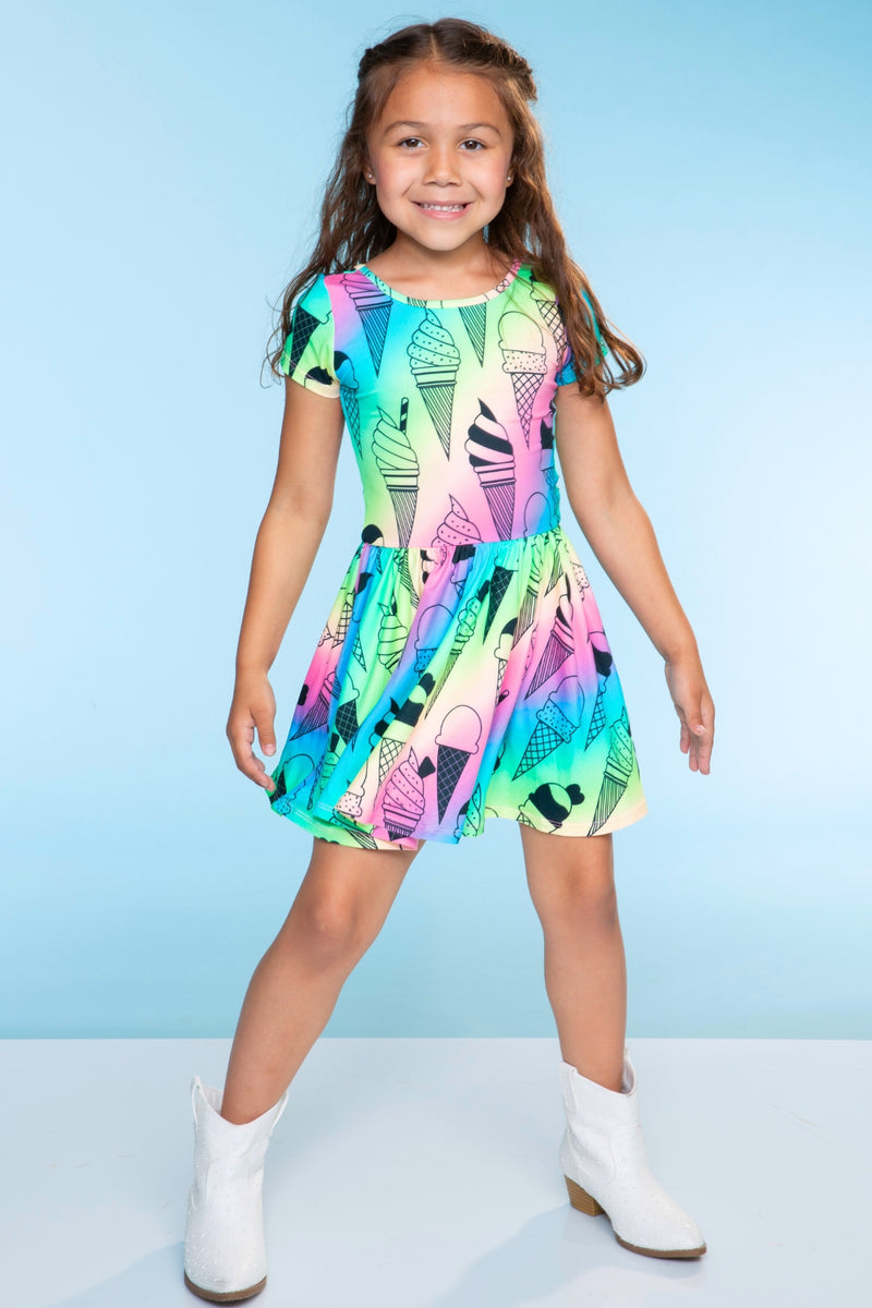 Simply Soft Short Sleeve Scoop Back Be Happy Dress