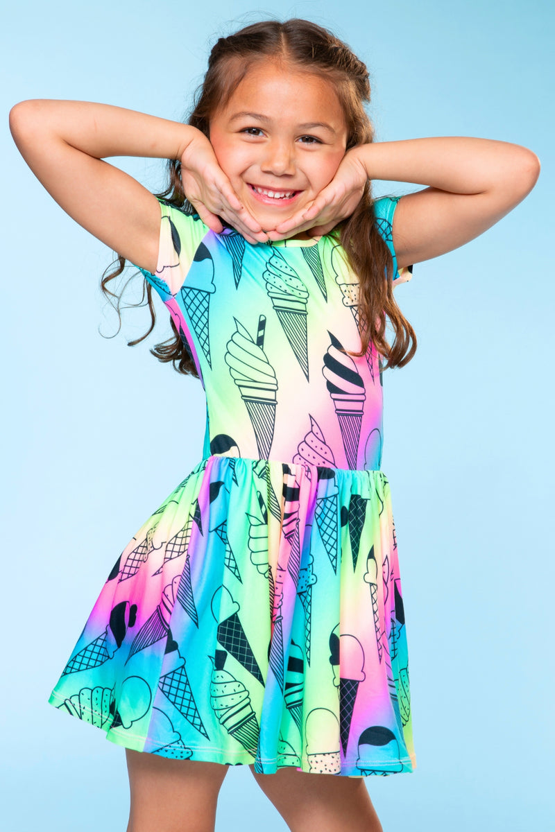 Simply Soft Short Sleeve Scoop Back Be Happy Dress