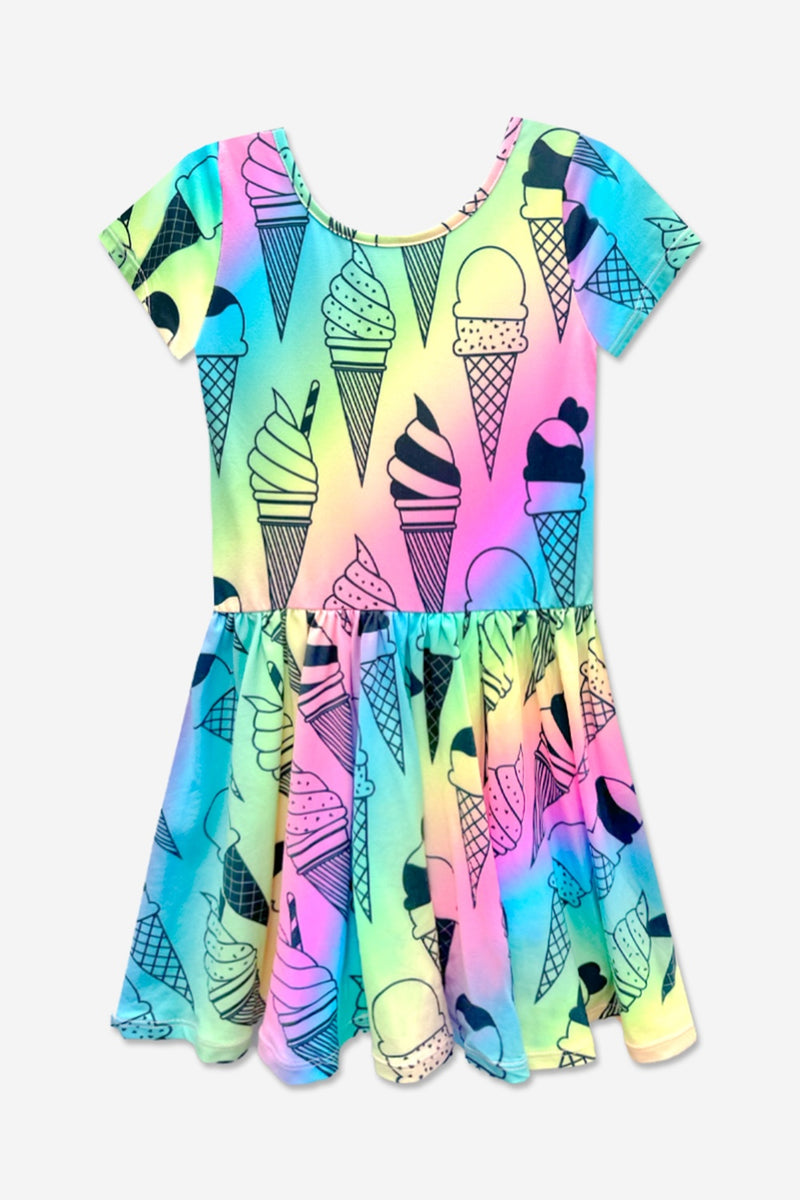 Simply Soft Short Sleeve Scoop Back Be Happy Dress