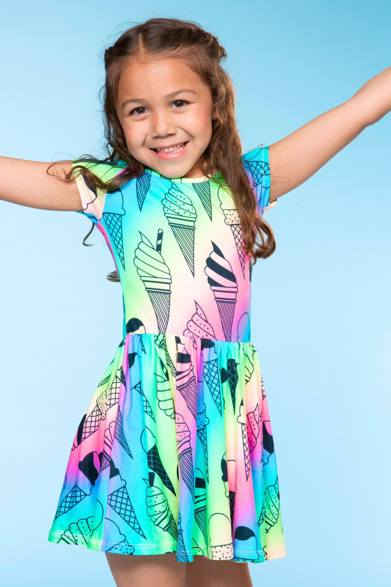 Simply Soft Short Sleeve Scoop Back Be Happy Dress