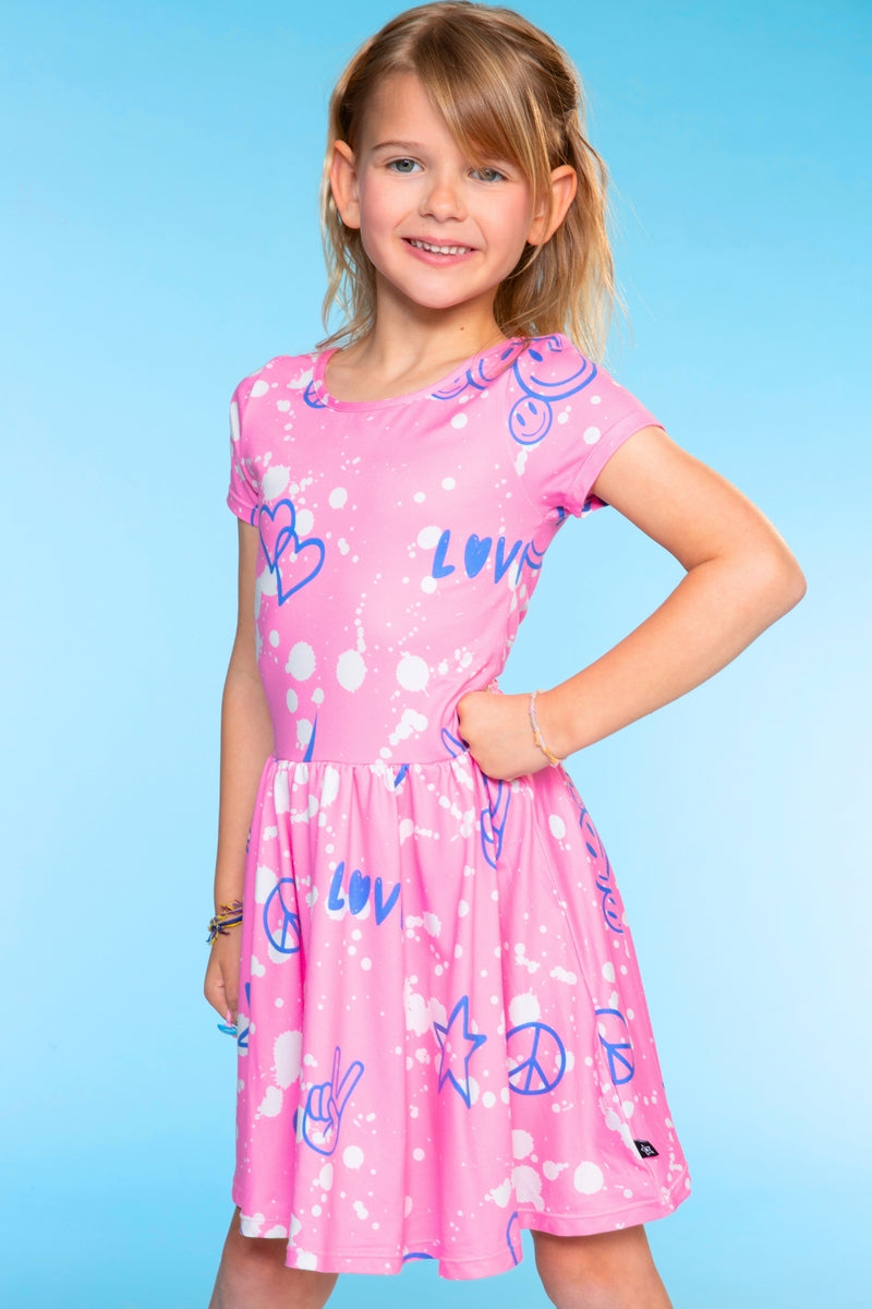 Simply Soft Short Sleeve Scoop Back Be Happy Dress