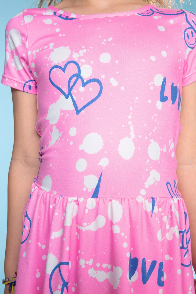 Simply Soft Short Sleeve Scoop Back Be Happy Dress