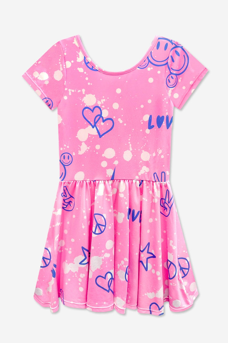 Simply Soft Short Sleeve Scoop Back Be Happy Dress