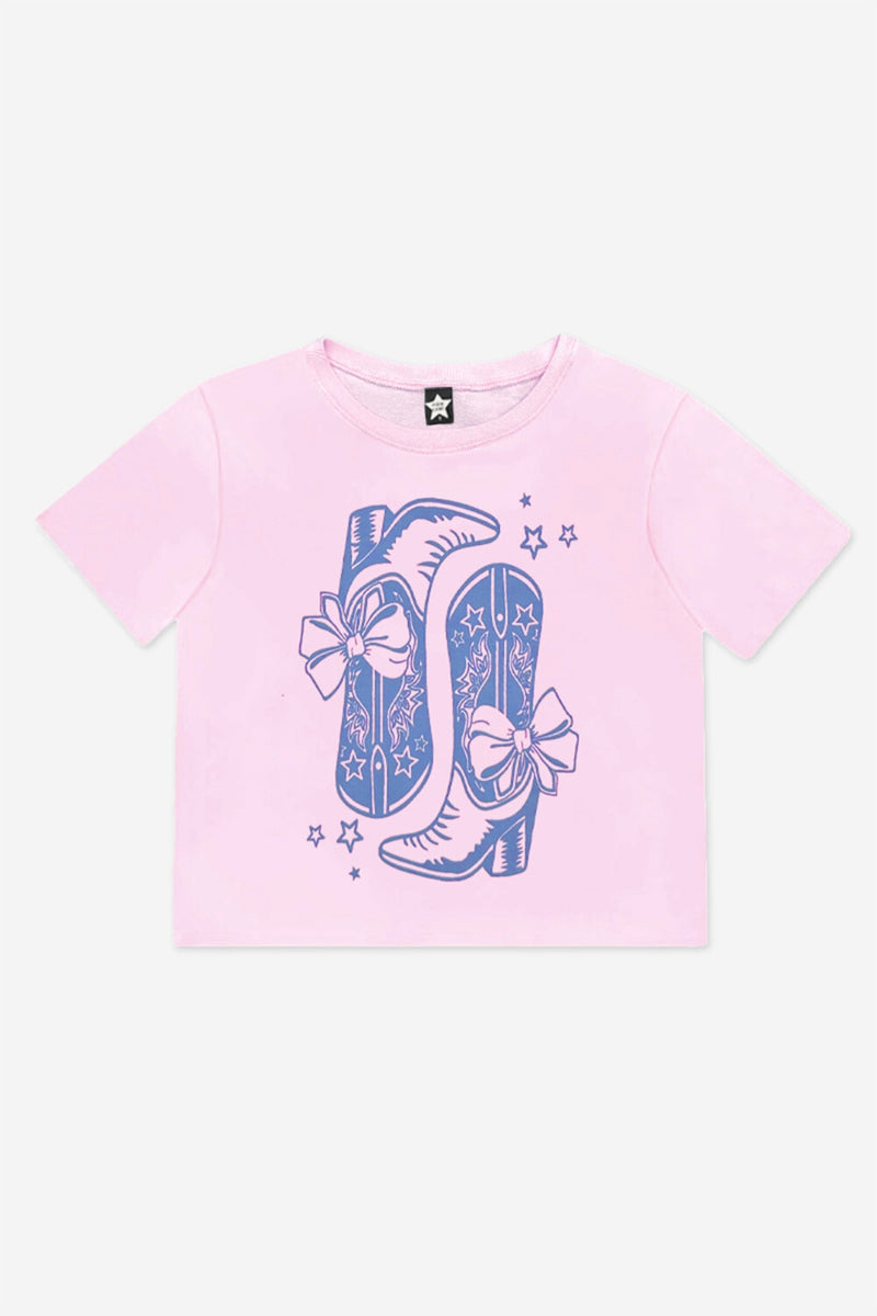 Washed Cotton Drop Shoulder Tee.