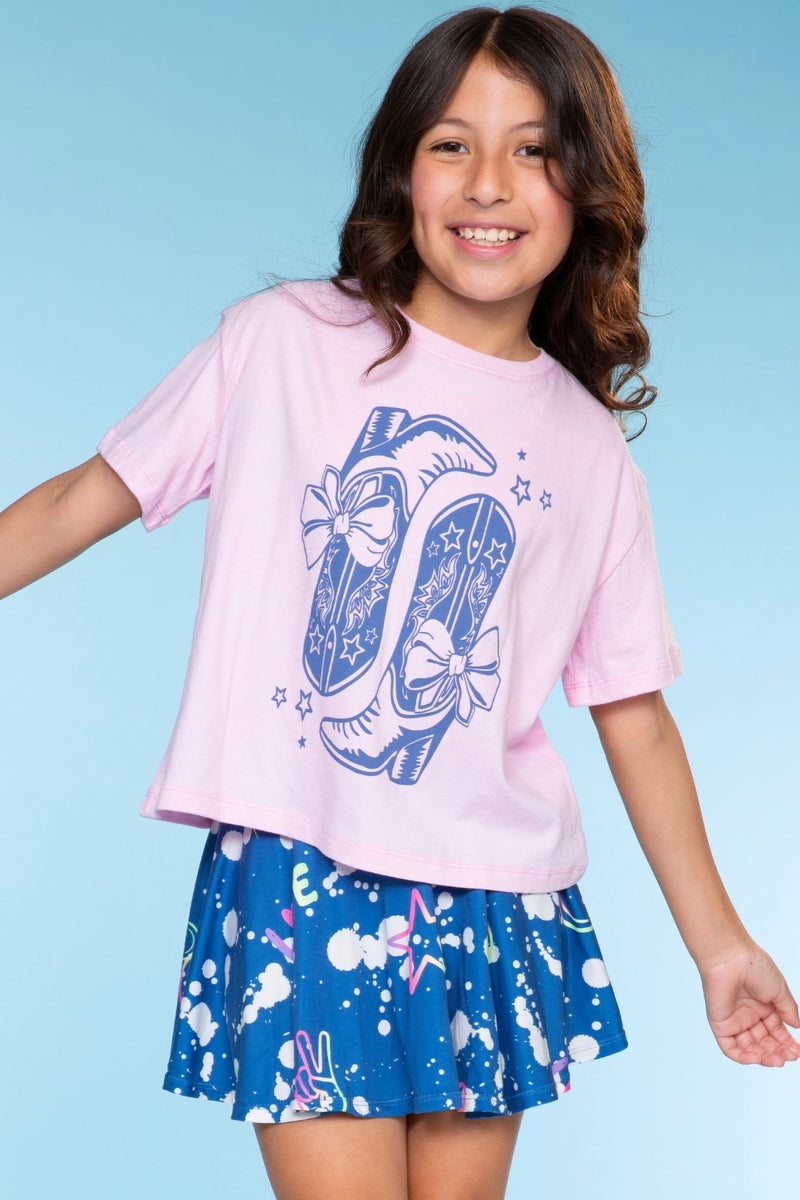 Washed Cotton Drop Shoulder Tee.