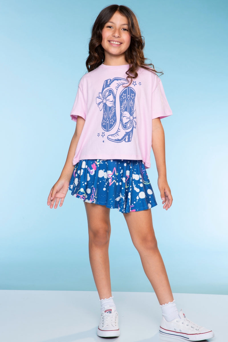 Washed Cotton Drop Shoulder Tee.