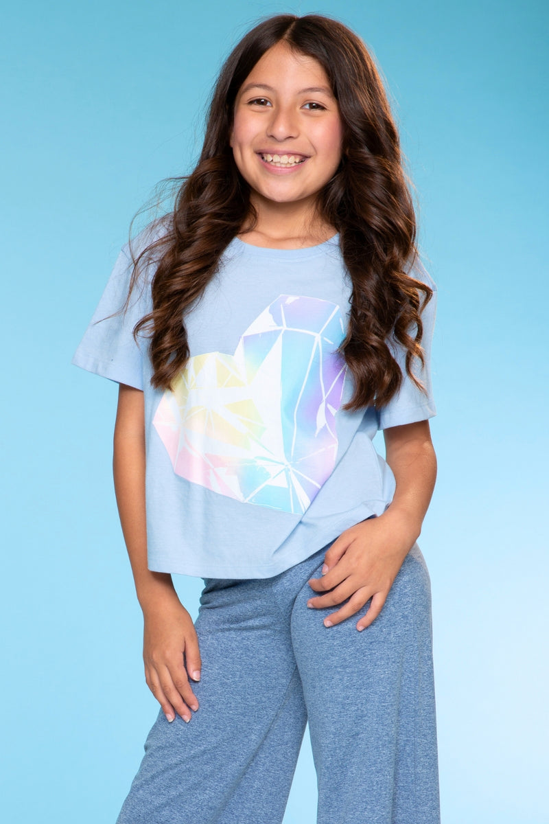 Washed Cotton Drop Shoulder Tee.