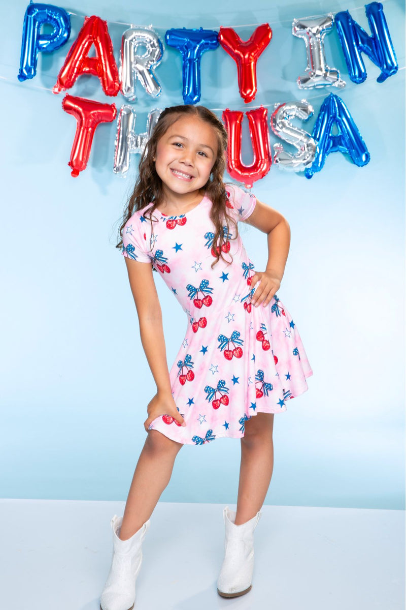 Simply Soft Short Sleeve Scoop Back Be Happy Dress