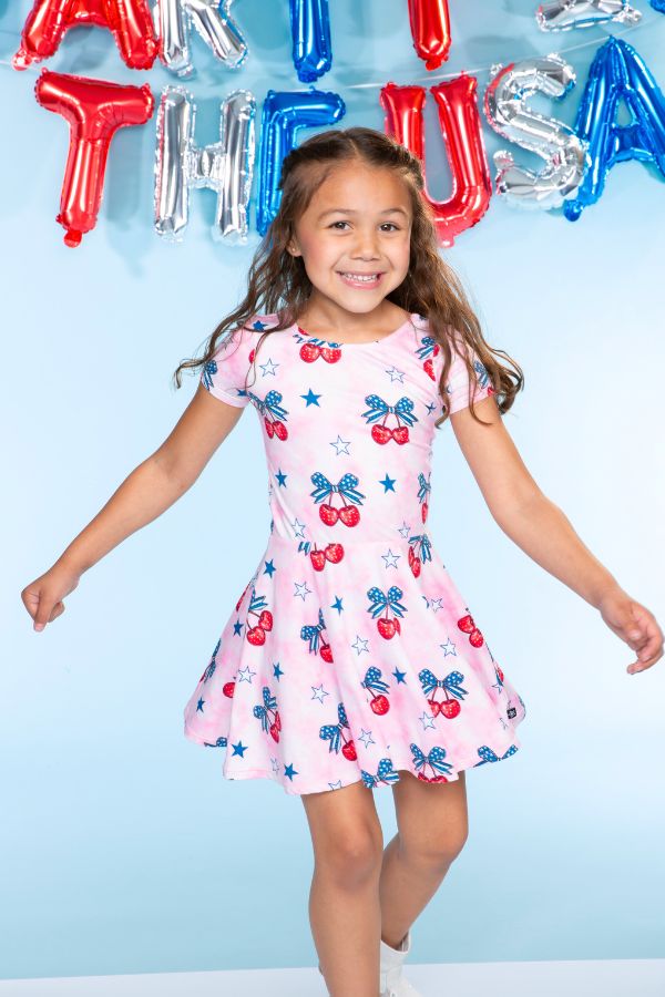 Simply Soft Short Sleeve Scoop Back Be Happy Dress