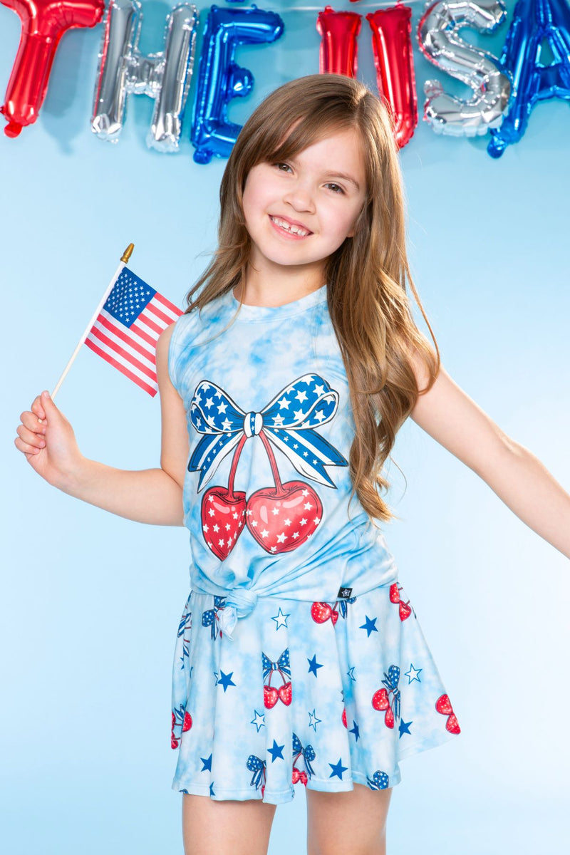 Simply Soft Sleeveless Tie Tank & Skort Set