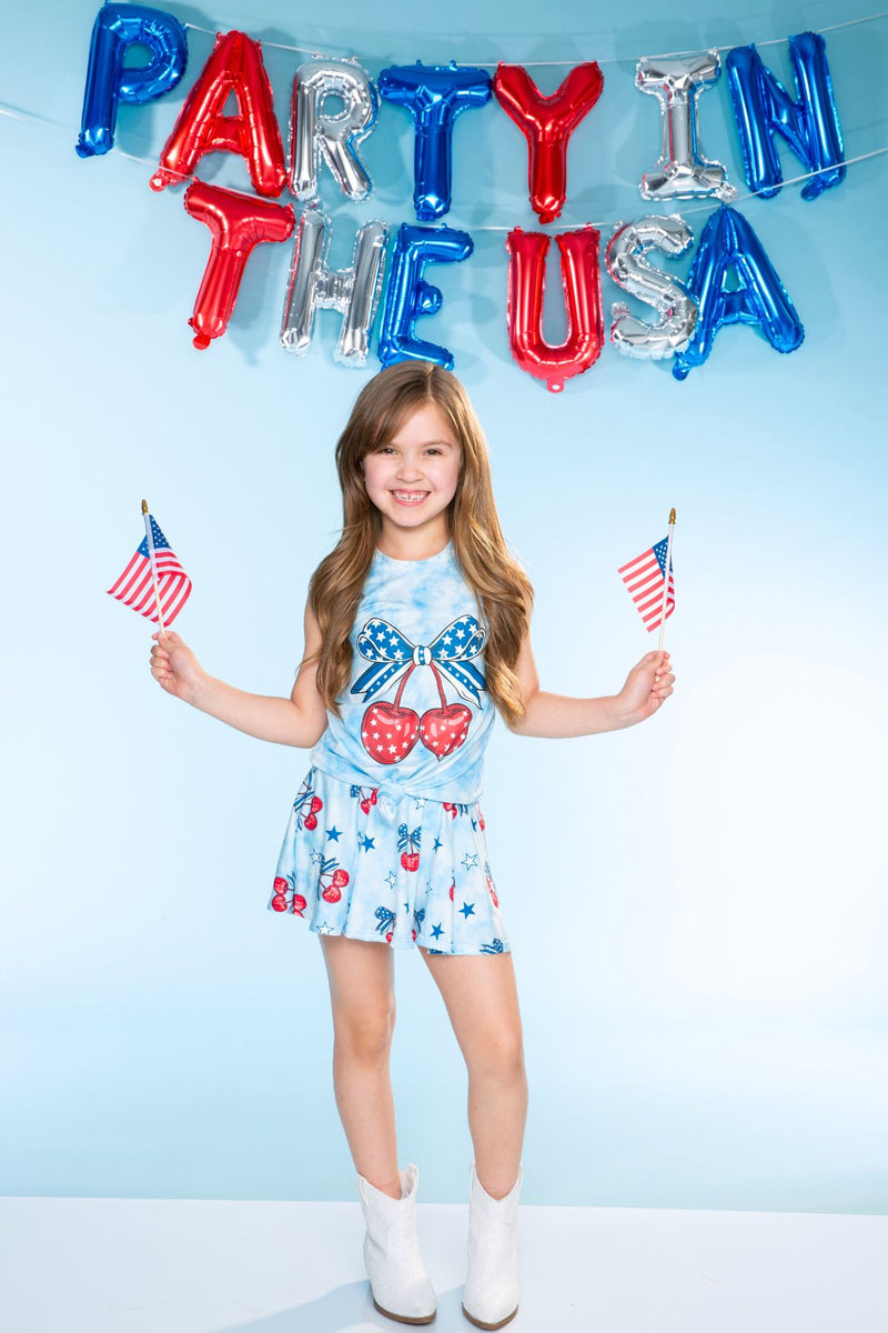 Simply Soft Sleeveless Tie Tank & Skort Set