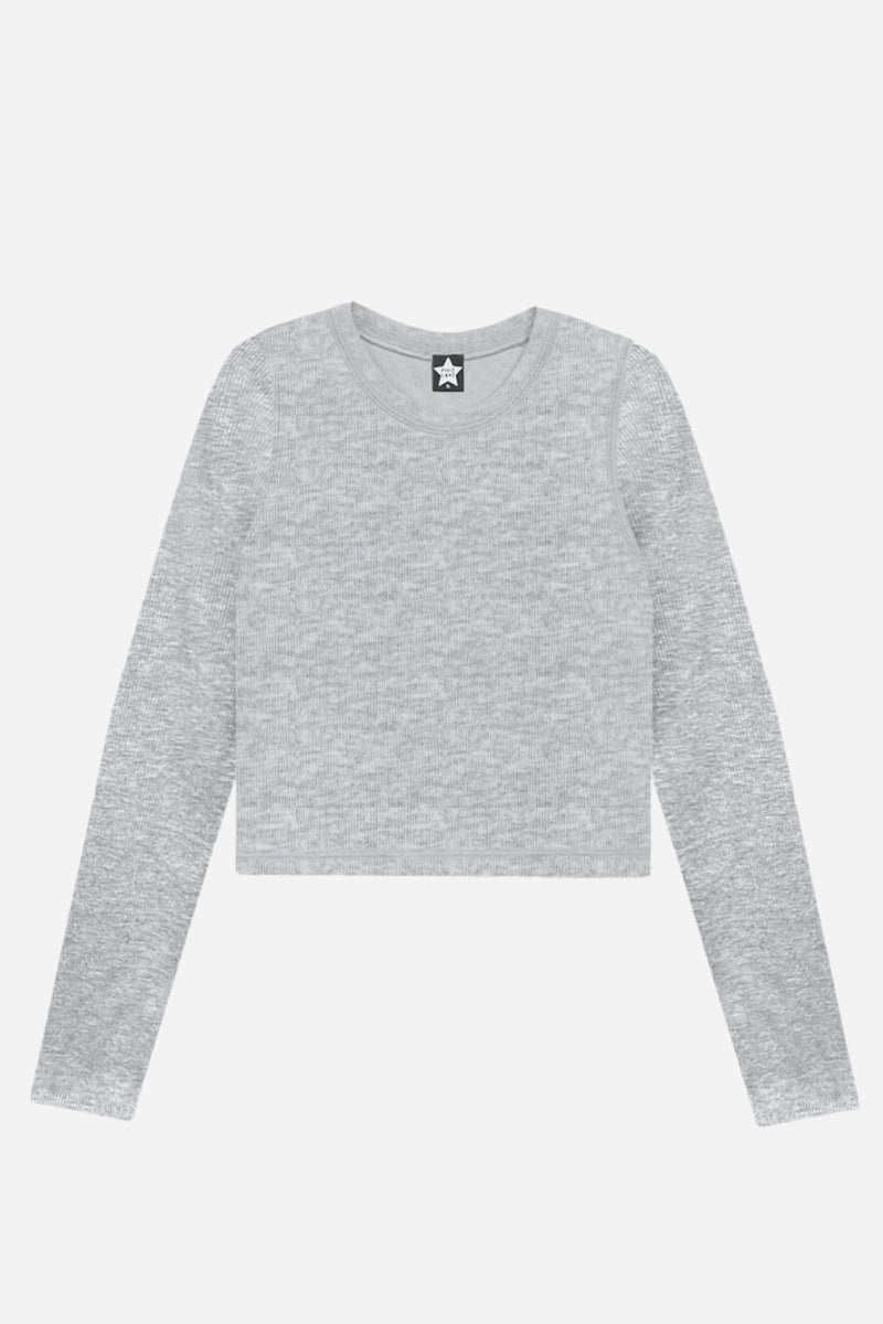 Ultra-Soft Ribbed Long Sleeve Fitted Tee