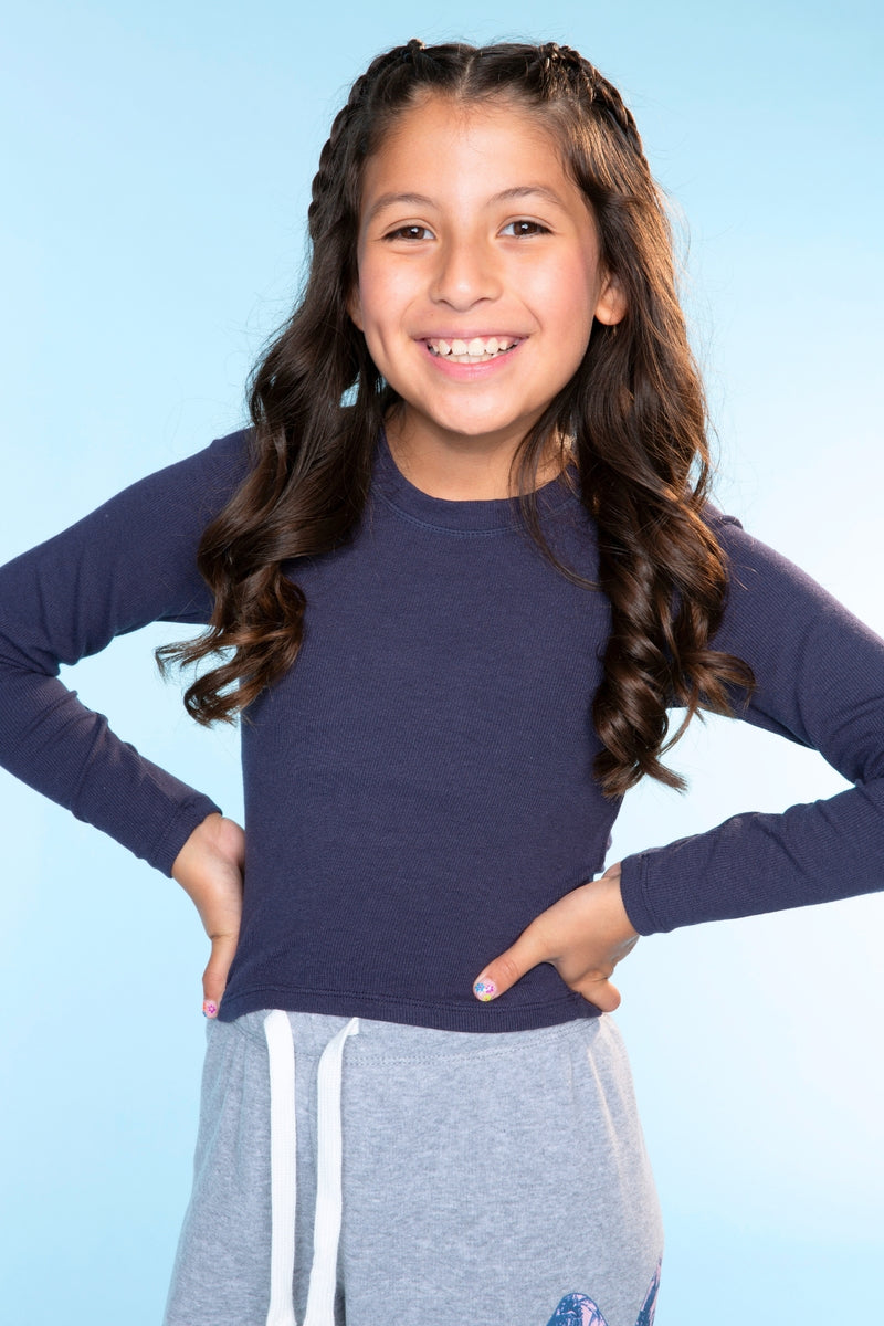 Ultra-Soft Ribbed Long Sleeve Fitted Tee