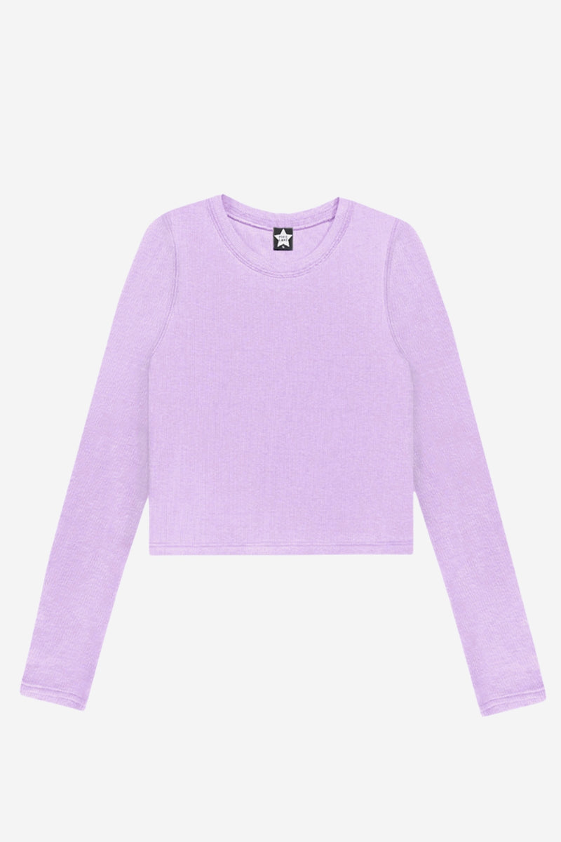 Ultra-Soft Ribbed Long Sleeve Fitted Tee