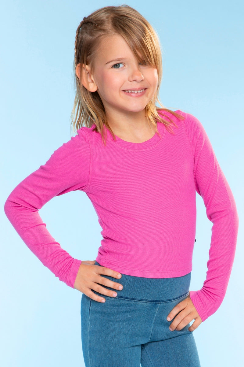 Ultra-Soft Ribbed Long Sleeve Fitted Tee