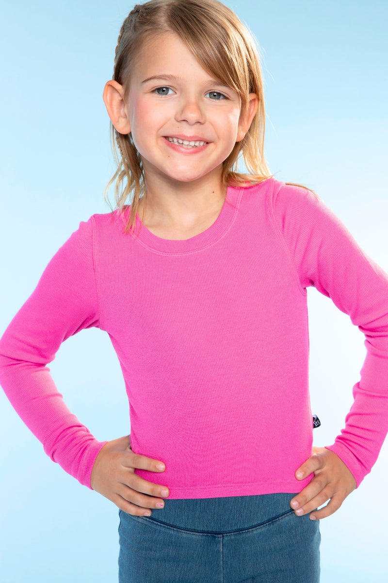 Ultra-Soft Ribbed Long Sleeve Fitted Tee