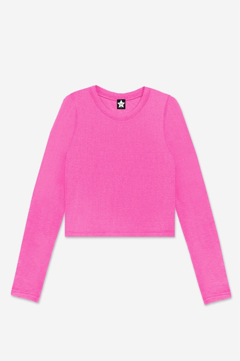 Ultra-Soft Ribbed Long Sleeve Fitted Tee