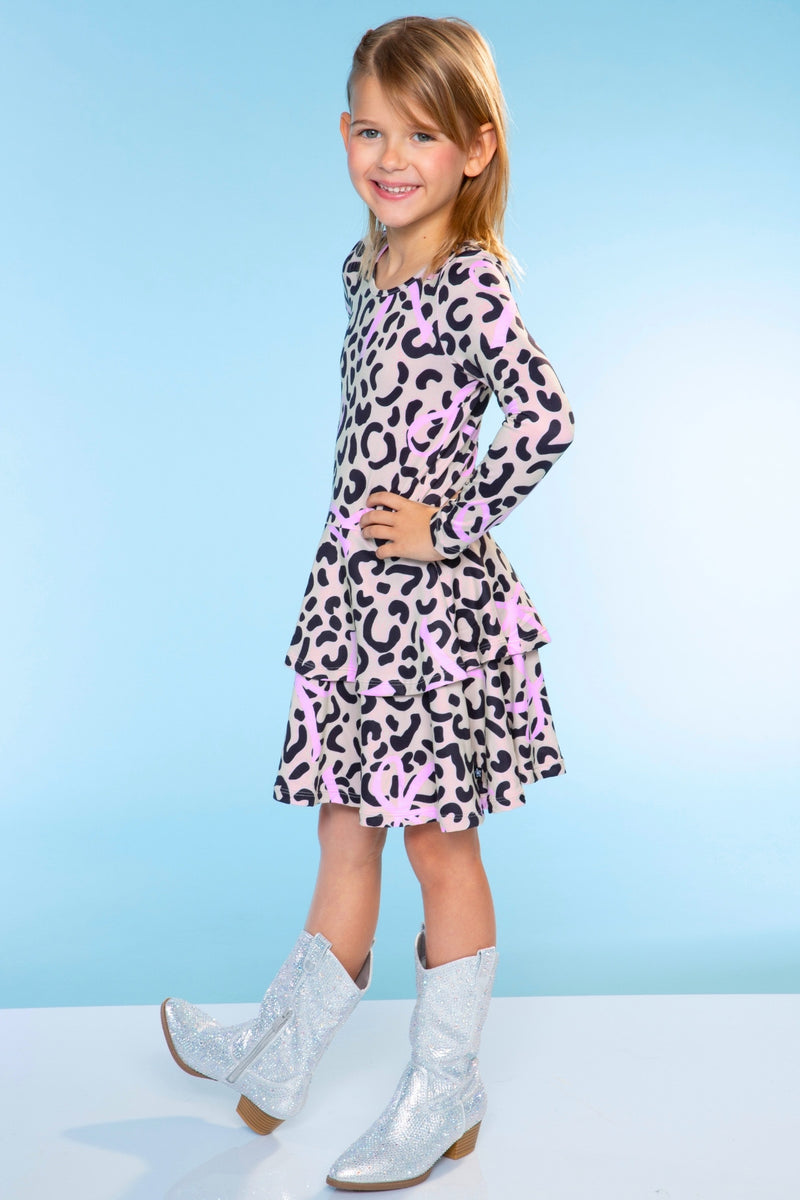 Simply Soft Long Sleeve Ruffle Skirt Dress