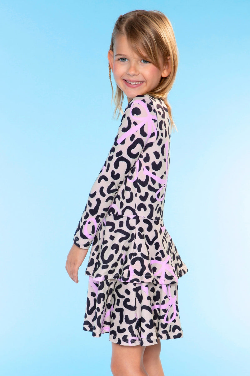 Simply Soft Long Sleeve Ruffle Skirt Dress