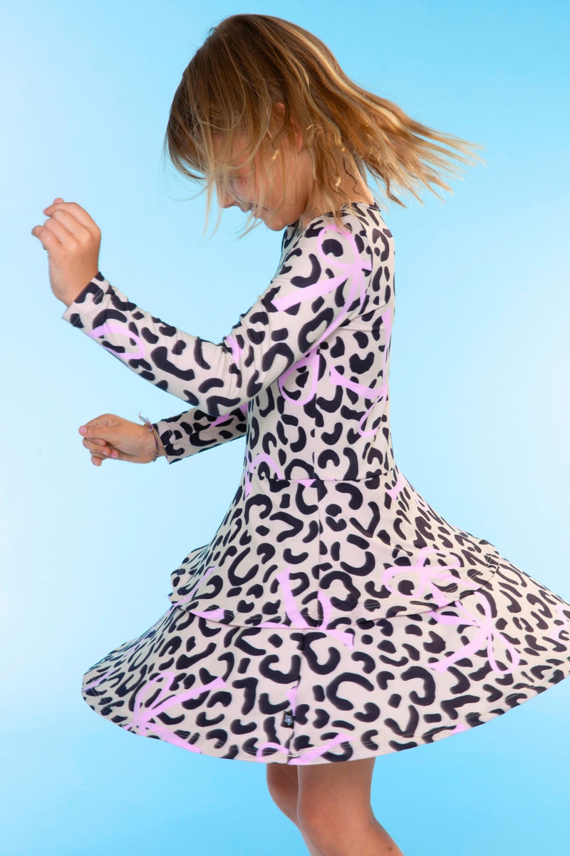 Simply Soft Long Sleeve Ruffle Skirt Dress