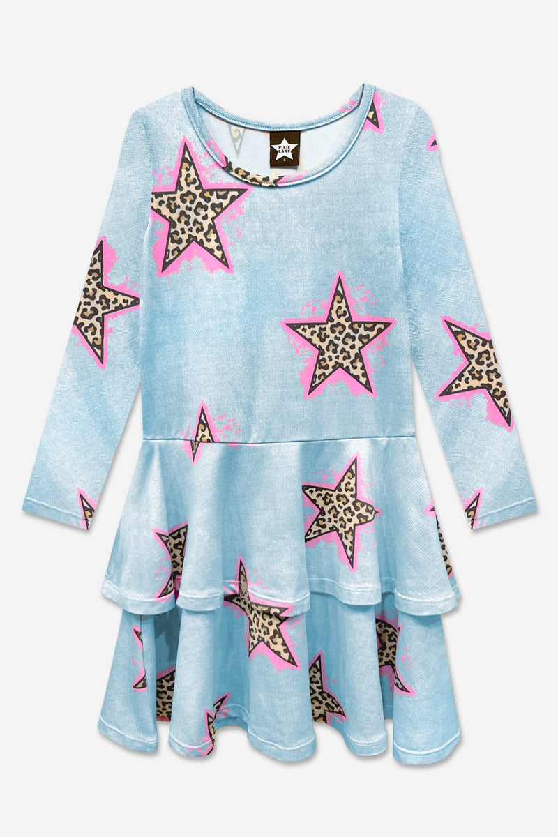 Simply Soft Long Sleeve Ruffle Skirt Dress