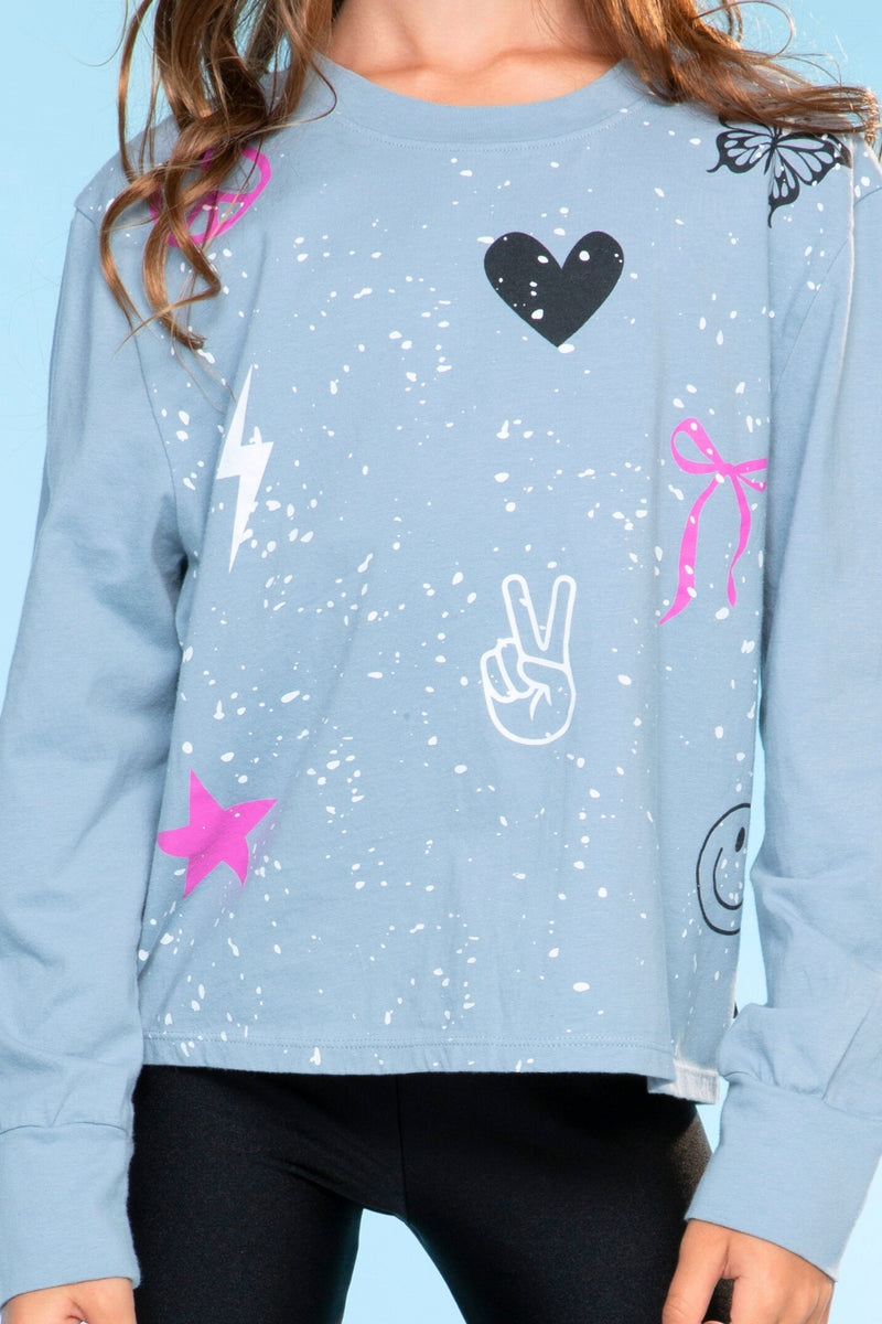 Washed Cotton Long Sleeve Easy Tee