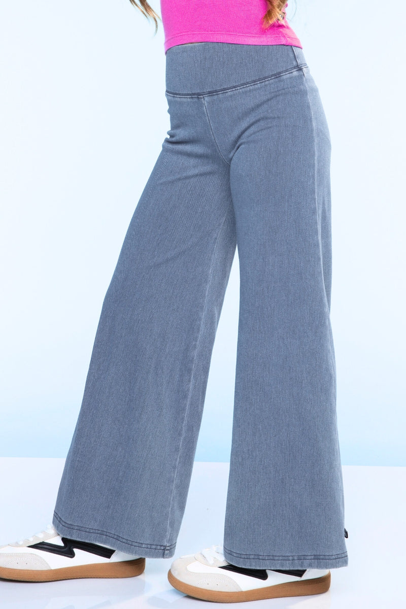 Super Stretch Soft Denim Wide Leg Jegging