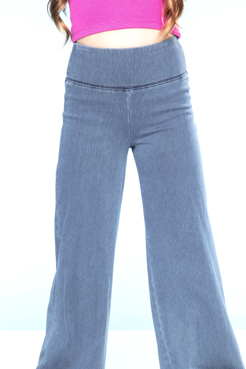 Super Stretch Soft Denim Wide Leg Jegging