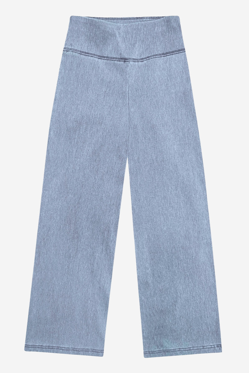 Super Stretch Soft Denim Wide Leg Jegging