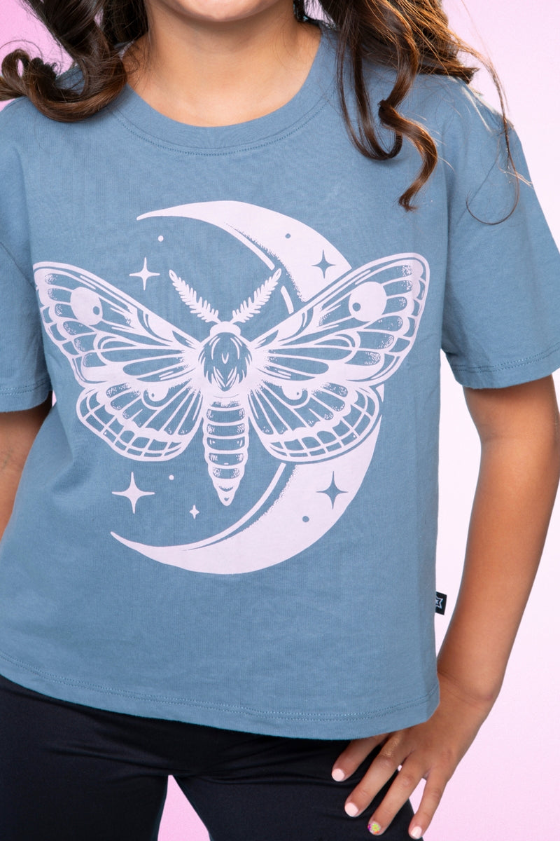 Washed Cotton Drop Shoulder Tee.