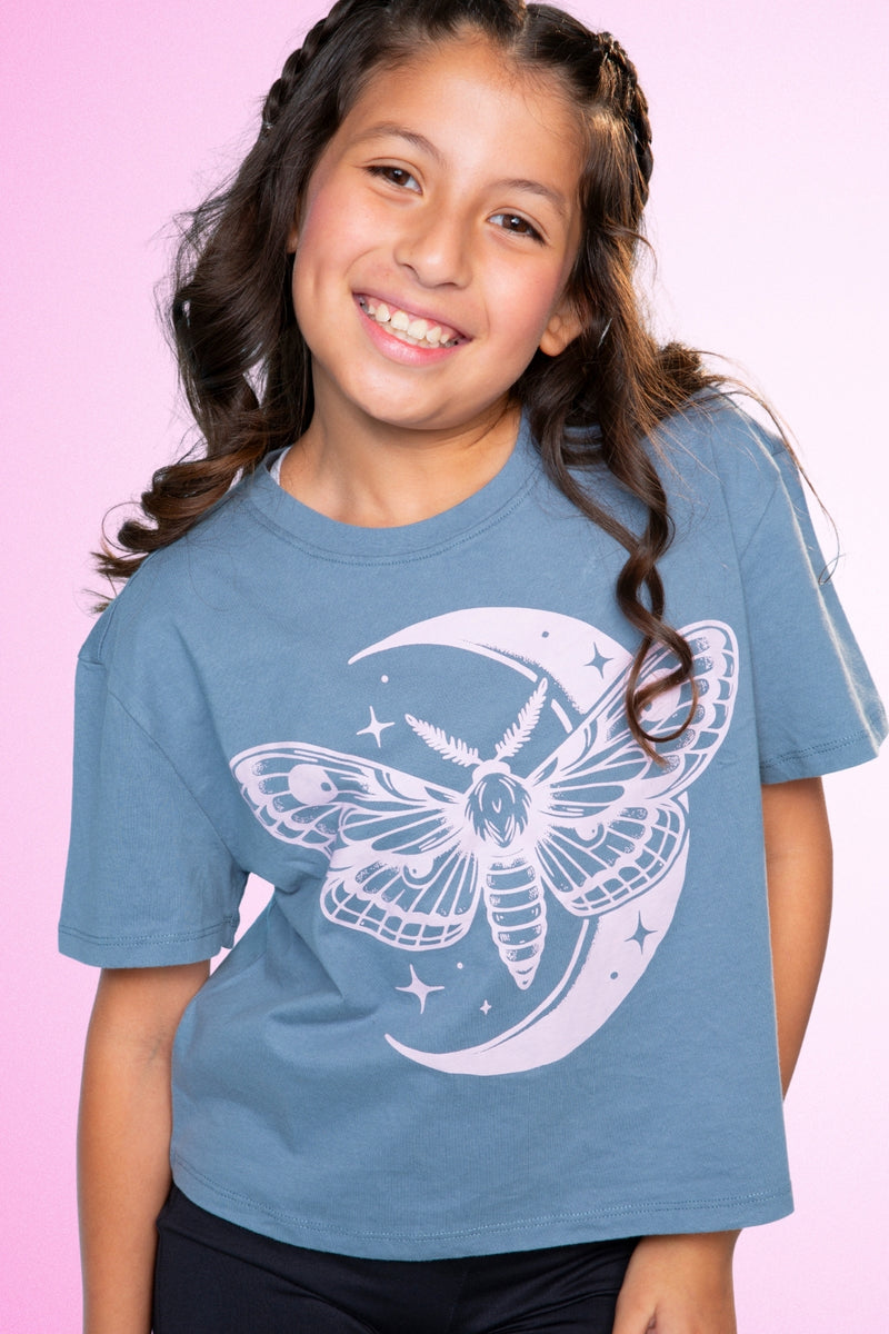 Washed Cotton Drop Shoulder Tee.