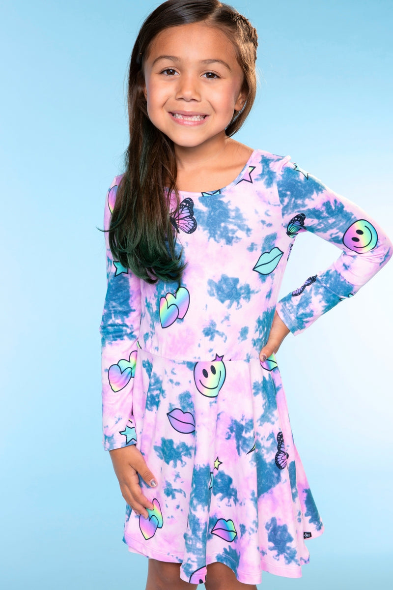 Simply Soft Long Sleeve Be Happy Dress