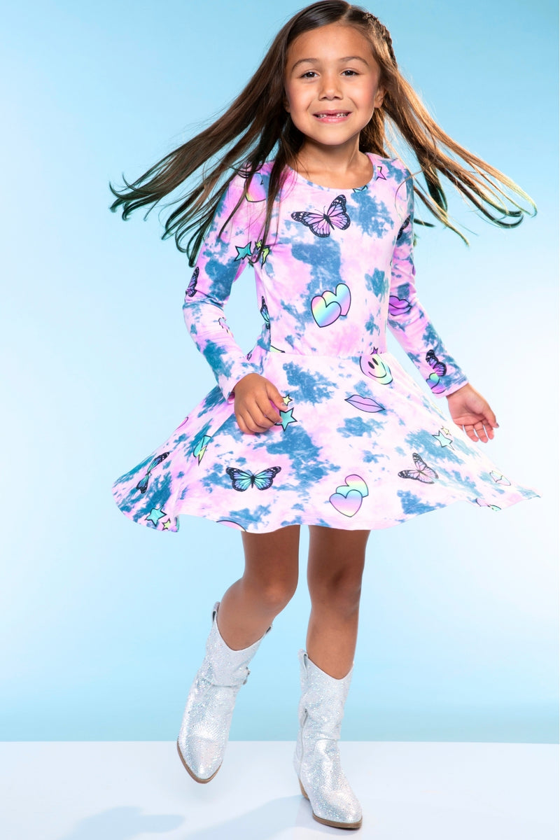 Simply Soft Long Sleeve Be Happy Dress