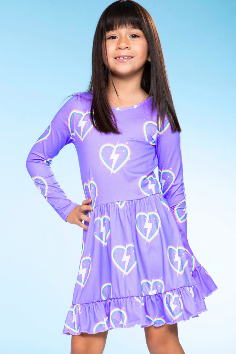 Simply Soft Long Sleeve Be Happy Flounce Dress