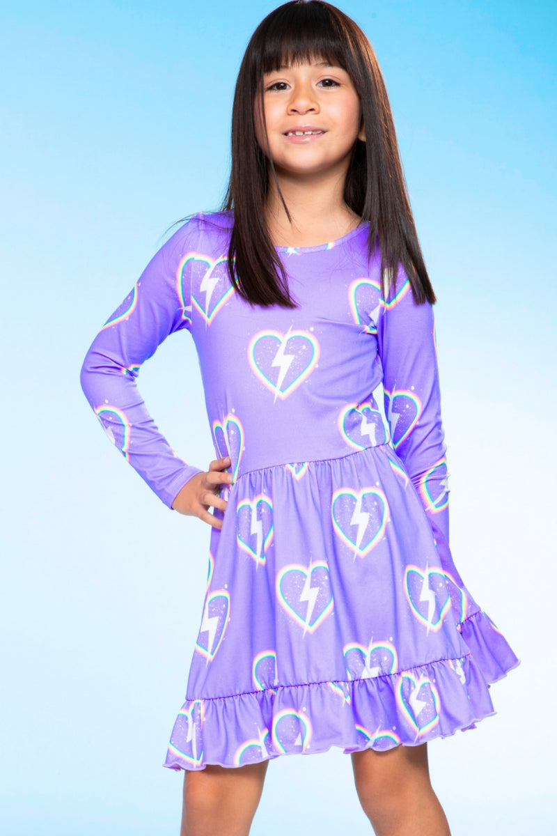 Simply Soft Long Sleeve Be Happy Flounce Dress