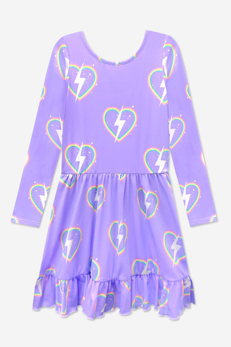 Simply Soft Long Sleeve Be Happy Flounce Dress