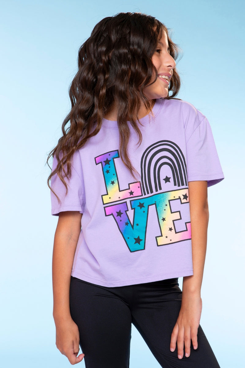 Washed Cotton Drop Shoulder Tee.