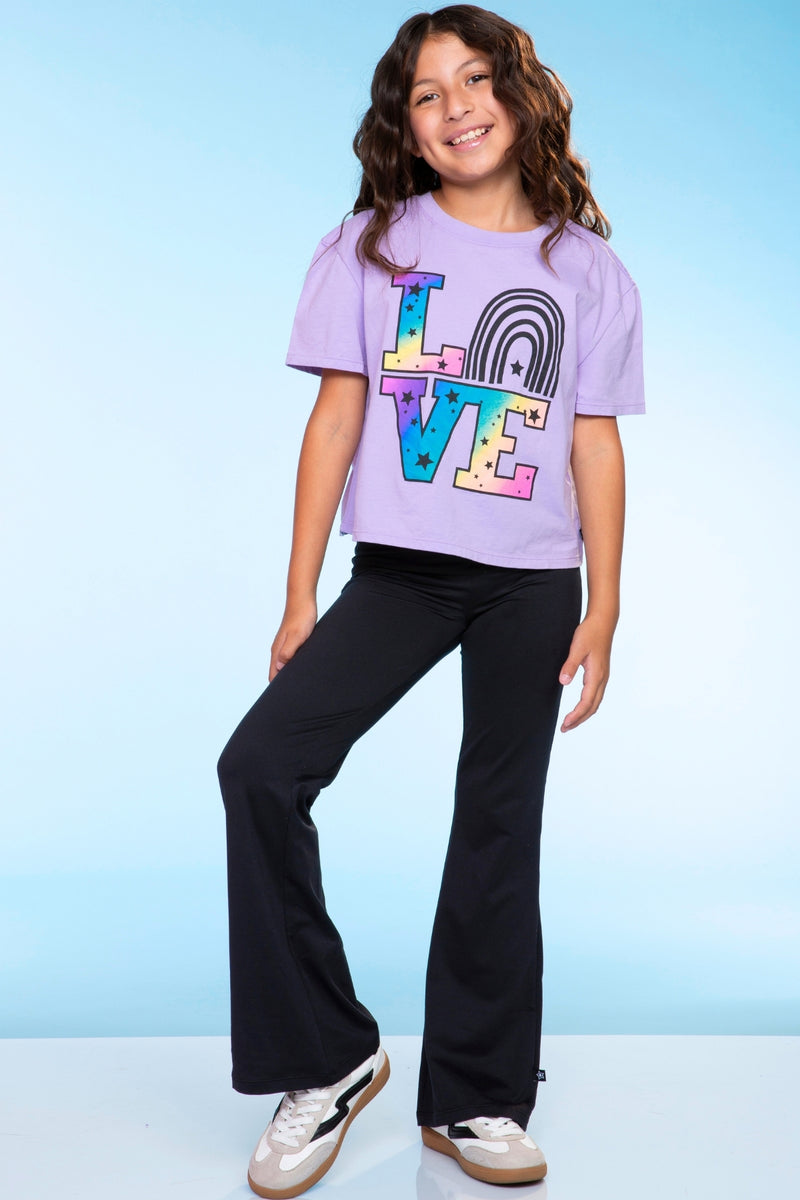 Washed Cotton Drop Shoulder Tee.