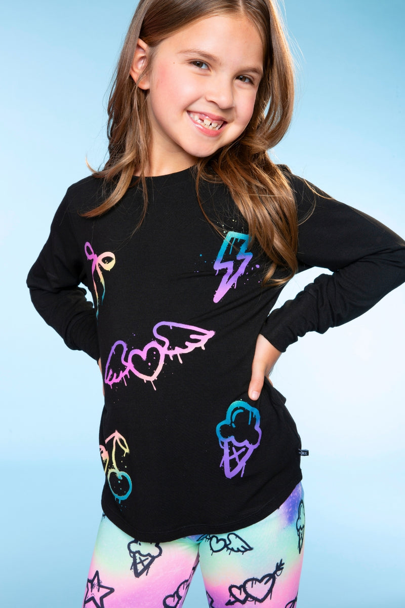 Modal Long Sleeve Shirttail Top