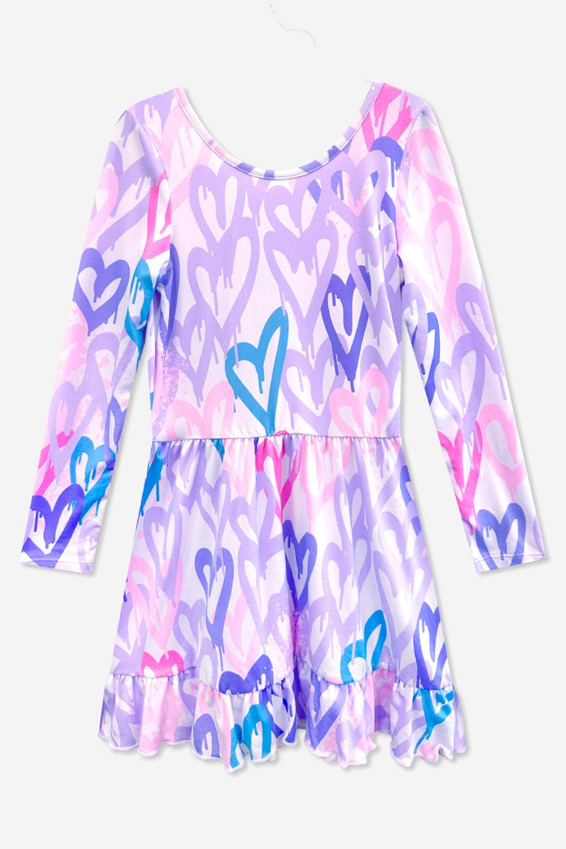 Simply Soft Long Sleeve Be Happy Flounce Dress