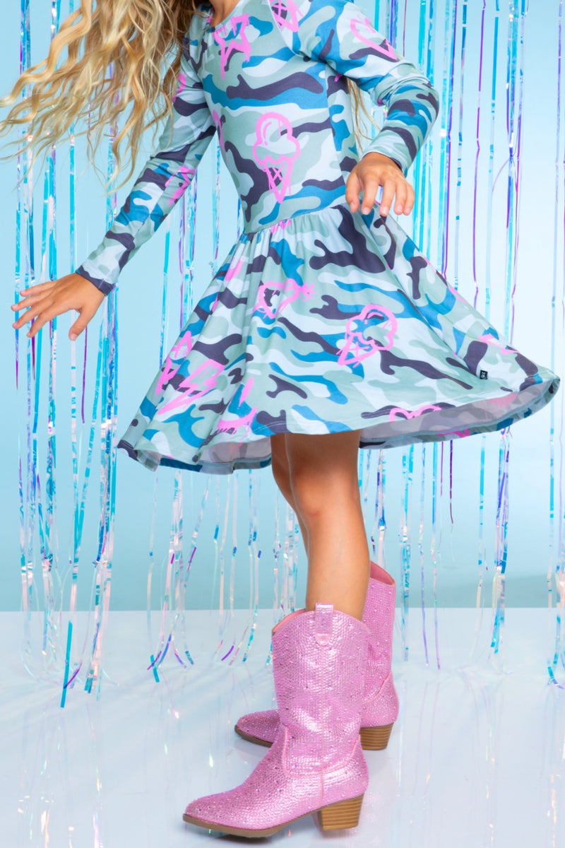 Simply Soft Long Sleeve Be Happy Dress