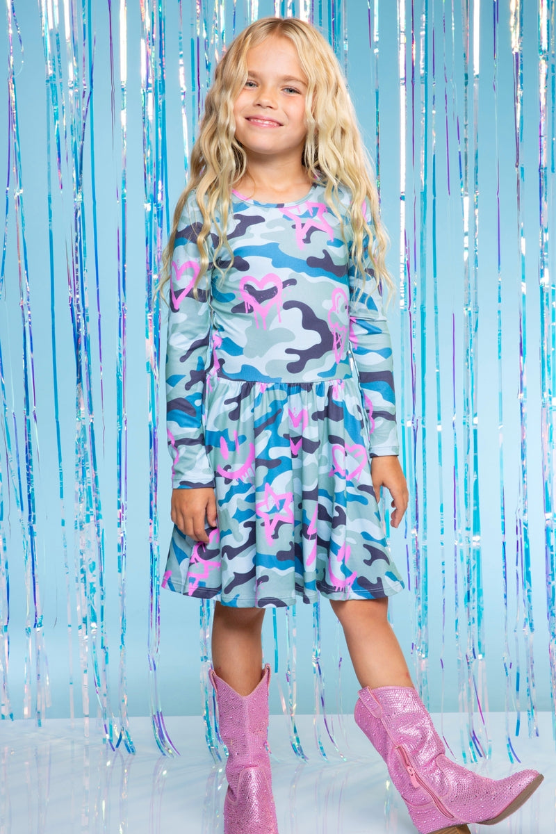 Simply Soft Long Sleeve Be Happy Dress